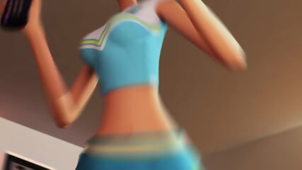 3DGSPOT Horny Cheerleader Masturbates Her Tiny Pussy And Gets Two Orgams! 3D ANIMATION!
