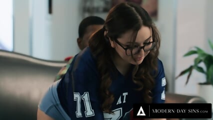 MODERN DAY SINS Naughty Teen Leana Lovings Has Sneaky Sex With Stepdad's Buddies Behind His Back