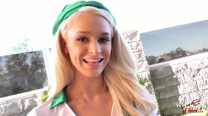 WHORNY FILMS Cute Blonde Cookie Seller Gets Fucked When She Can’t Close The Deal