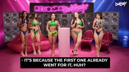 MONIQUE BERTOLINI, THE NAUGHTIEST PRESENTER IN BRAZIL SHOVES A PLUG UP RAFAELA LIMA'S ASSHOLE ON SHOW!