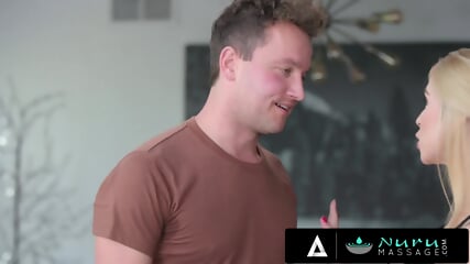 NURU MASSAGE Sexy MILF Sarah Vandella Rewards Her Military Stepson With A Hot NURU Fuck