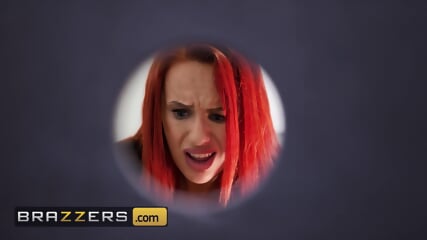 BRAZZERS Angel Wicky Swallows Her Employee's Huge Cock Through A Gloryhole Then Slides It Inside Her Hungry Pussy