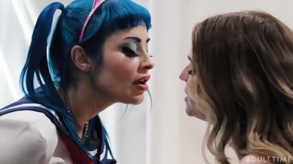 OOPSIE! Jewelz Blu Sneaks Lulu Chu Fuck At Futakuthon Until Codi Vore Joins Anal Threesome