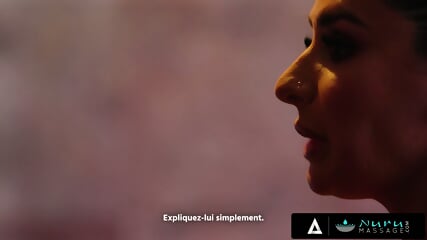NURU MASSAGE Steamy Threesome With Hot MILF Boss And Her Sexy Intern FRENCH SUBTITLES