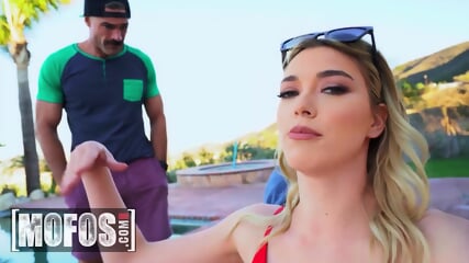 MOFOS Anny Aurora Opens Her Legs And Invites Pool Man Charles Dera Some Naughty Things To Her