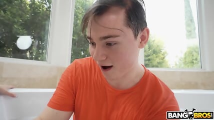 BANGBROS Anthony Pierce Doesn't Want To Get In Trouble But Stepmom Lilian Stone Assures Him His Dad Won't Find Out