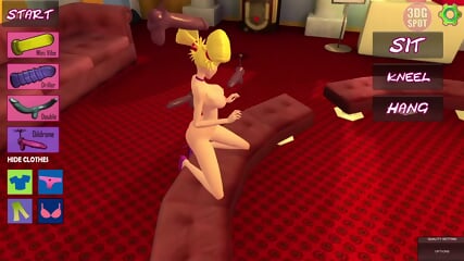 3DGSPOT Busty Blonde Bimbo Can't Resist Fucking All Her Holes COMPILATION! 3D ANIMATION!