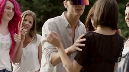 Reverse Gangbang Teens Outdoor
