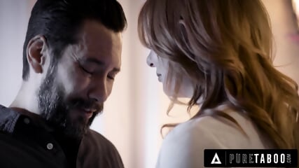 PURE TABOO Depressed Widower Uses Stepson's Rizz To Fuck His Late Wife's Look Alike Lacy Lennon
