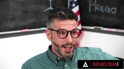 DEVILS FILM Hot Teen Student Nicole Aria Don't Complained About This One D By Her Teacher
