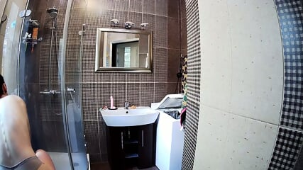 Hot Petite Girl Stella Enjoying Her Steamy Shower Time