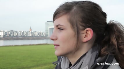 Super Cute German Girl Anna Tries Something New