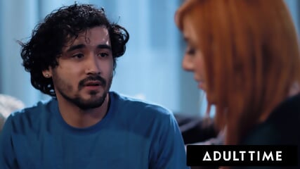 ADULT TIME Nervous Teen Doesn't Pull Out Of His MILF Therapist Lauren Phillips During Sensual Fuck